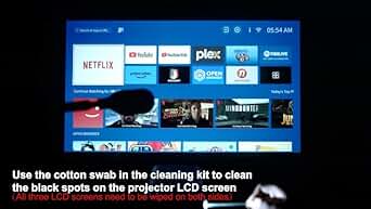 Projecteur intelligent 4K avec audio Dolby | Compatible avec Netflix | Autofocus/Keystone, mini projecteur portable 1080p avec WiFi6/Bluetooth 5.2/support rotatif à 360°, projecteurs d'intérieur et d'extérieur à courte portée TOPTRO