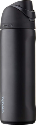 Owala FreeSip Bouteille d'eau isotherme en acier inoxydable avec paille pour le sport et les voyages, sans BPA, 710 ml, très foncé | Isolant