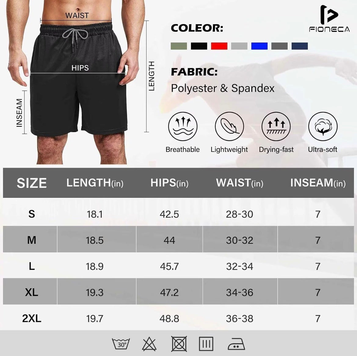 5 Pack Gym Shorts for Men 7 inch Mens Shorts Athletic Dry Fit Mesh Active Running Shorts Men for with Pockets