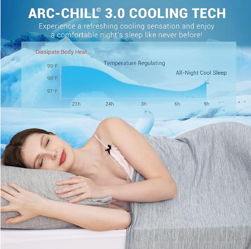 Elegear Cooling Blanket Queen 79X86 inch,Breathable Summer Blanket Lightweight Q-MAX>0.5,Arc-Chill 3.0 Cool-to-Touch Cooling Bed Blanket Double Sided Design for Night Sweats Hot Sleepers,Adults,Grey Visit the Elegear Store